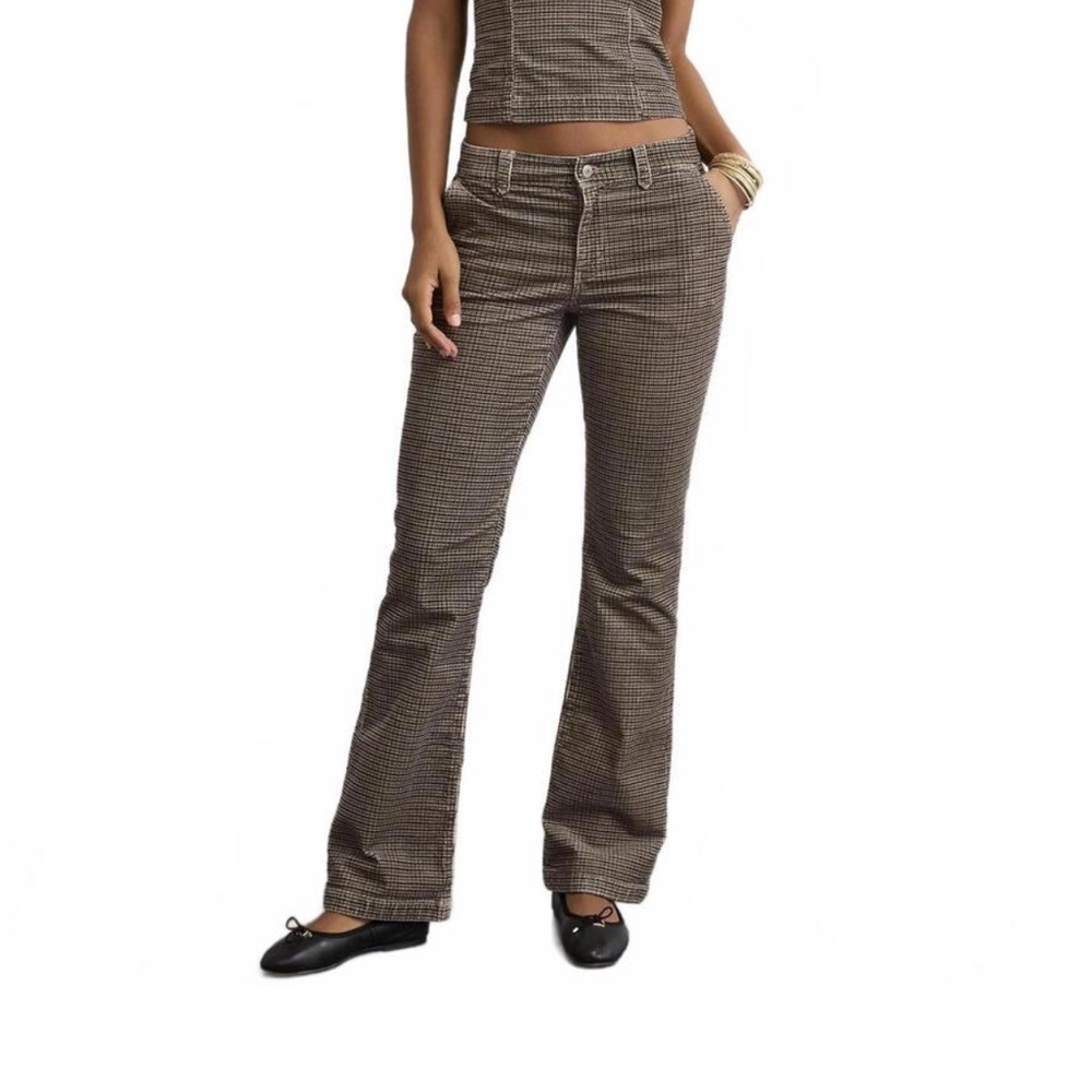 American Eagle Outfitters Brown Multi Color Flare Corduroys